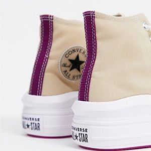 converse all star move series platform nude pink shoes high tops neutral